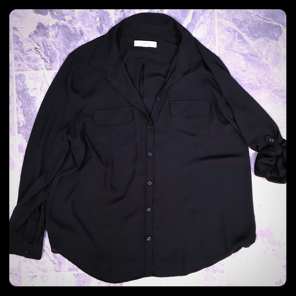 Black long sleeve blouse